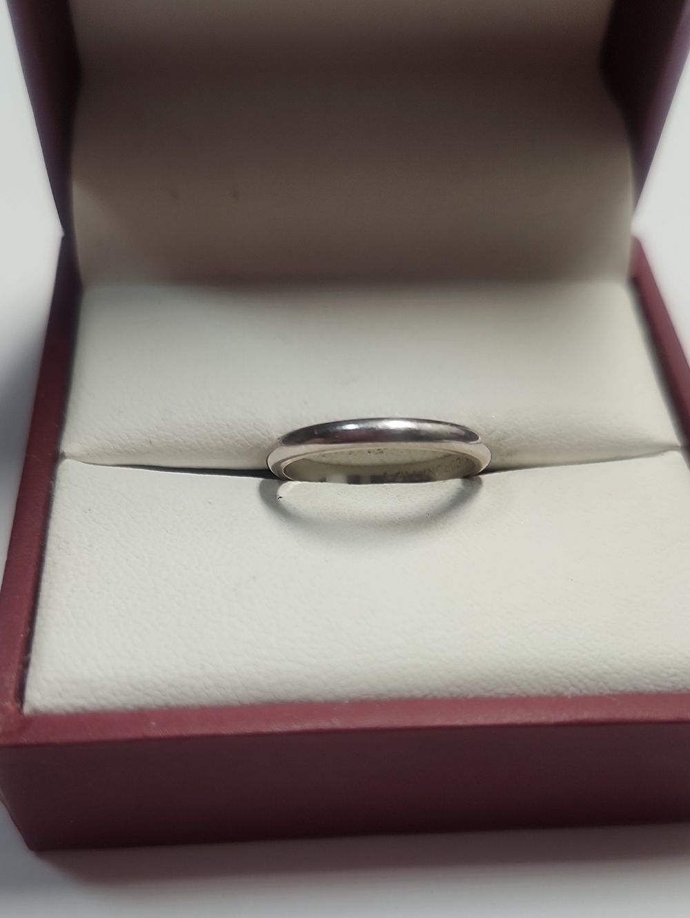 14K White Gold Wedding Band Size 4.5 From Mid Century Vintage Brand Coronation